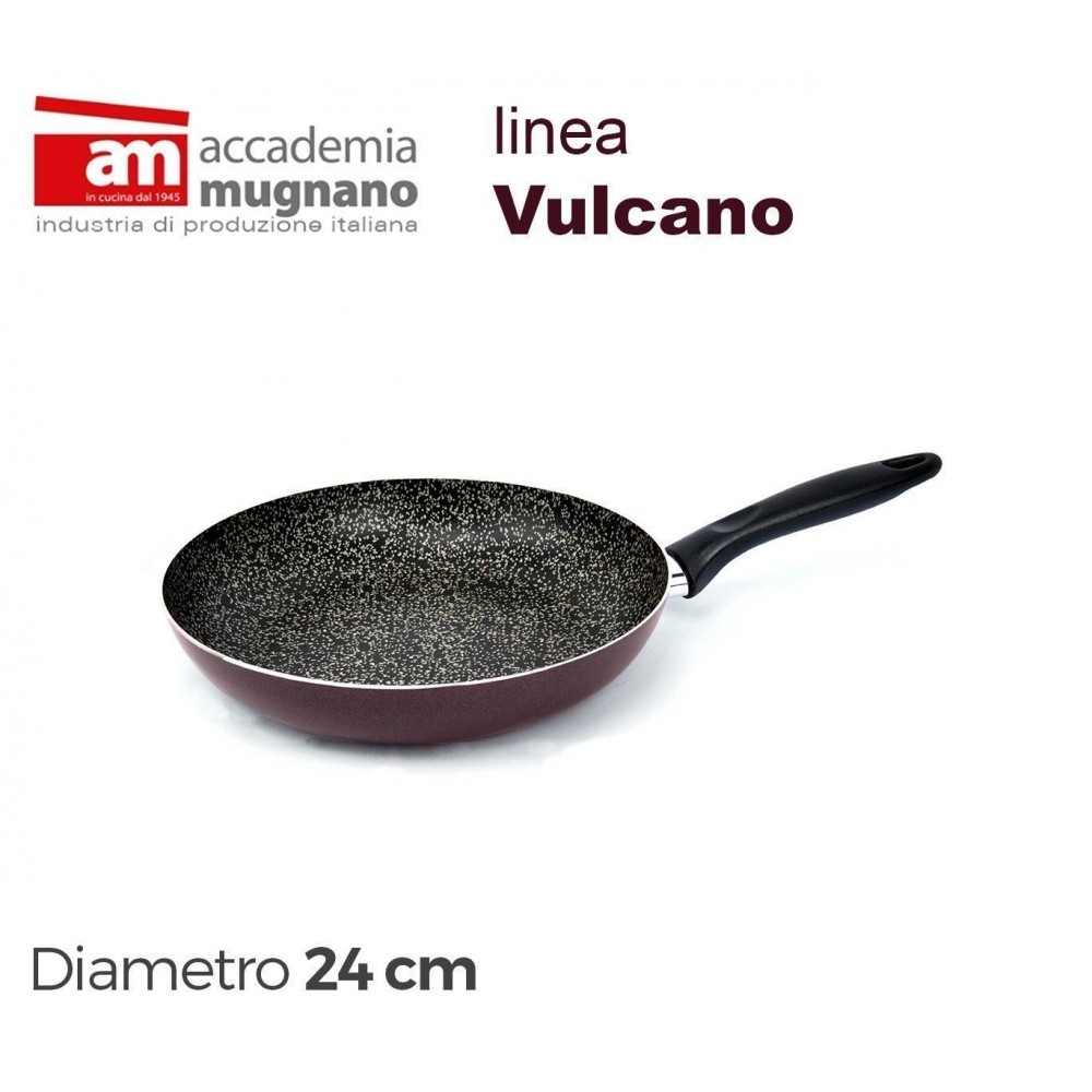 VUPDL24 - Poêle anti-adhésive - 24 cm ligne Accademia Mugnano effet pierre Vulcano