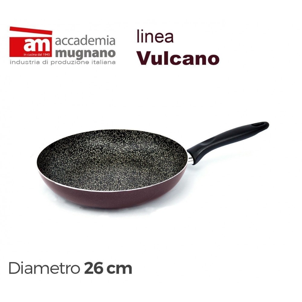 VUPDL26 - Poêle anti-adhésive - 26 cm ligne Accademia Mugnano effet pierre Vulcano