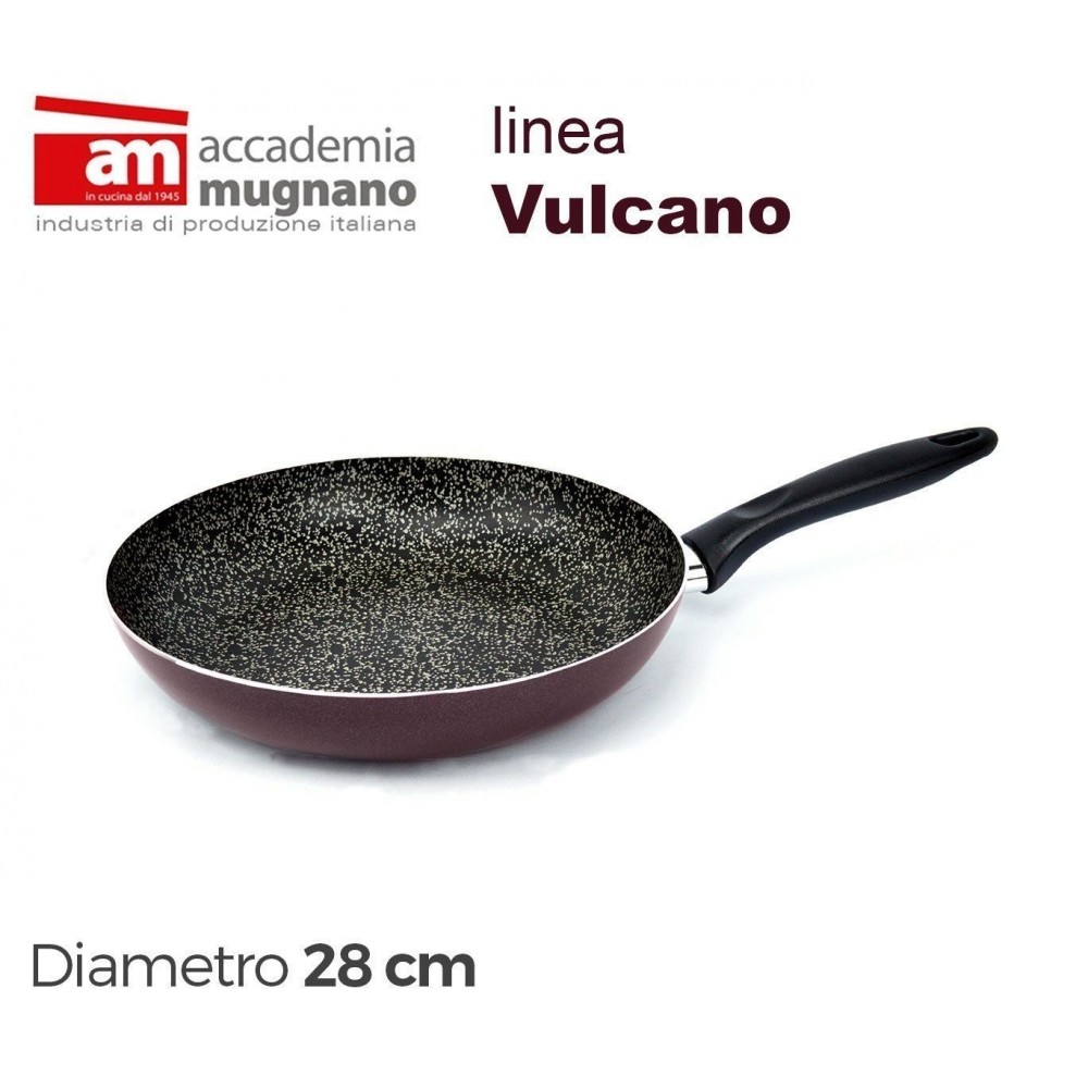 VUPDL28 - Poêle anti-adhésive - 28 cm ligne Accademia Mugnano effet pierre Vulcano