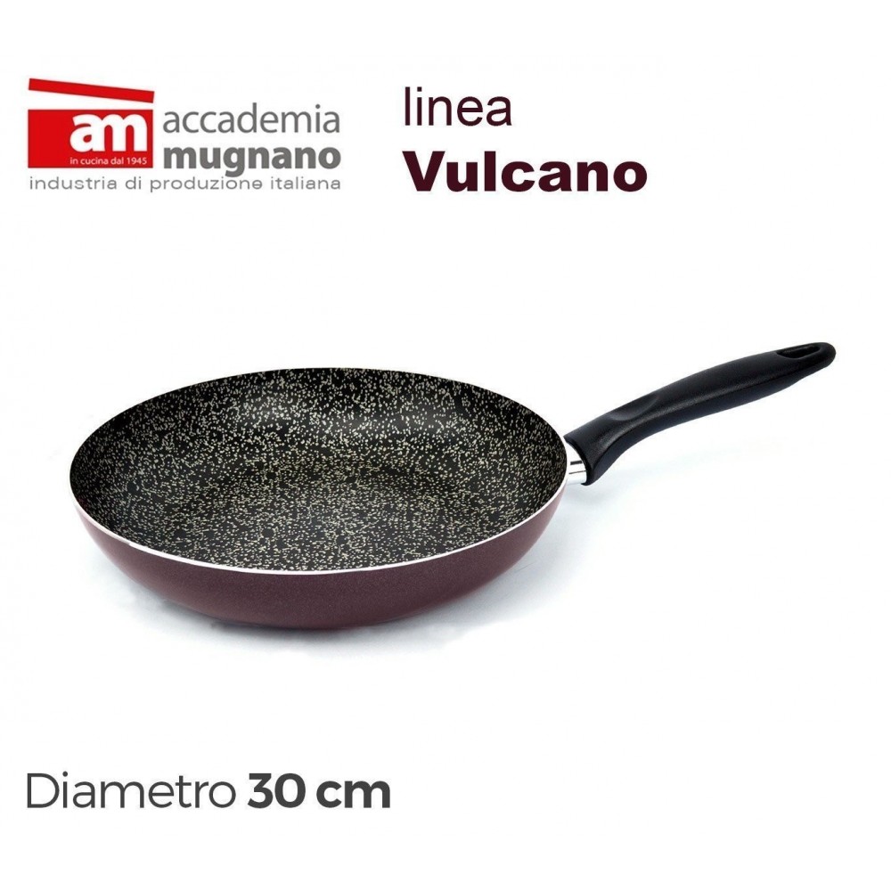 VUPDL30 - Poêle anti-adhésive - 30 cm ligne Accademia Mugnano effet pierre Vulcano