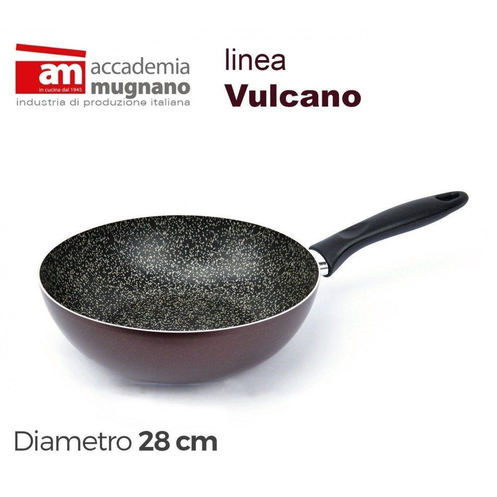 VUSLT28- Poêle à frire anti-adhésive - 28 cm ligne Accademia Mugnano effet pierre Vulcano