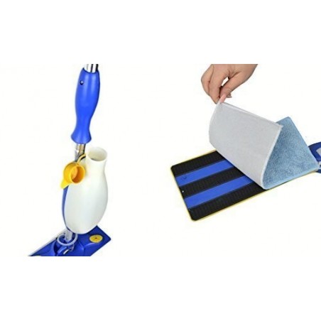 Balai spray - Mopa (comprend un chiffon en microfibre lavable) POLYVALENT