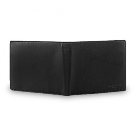 S07- Portefeuille en cuir noir - Calvin Klein pour les hommes