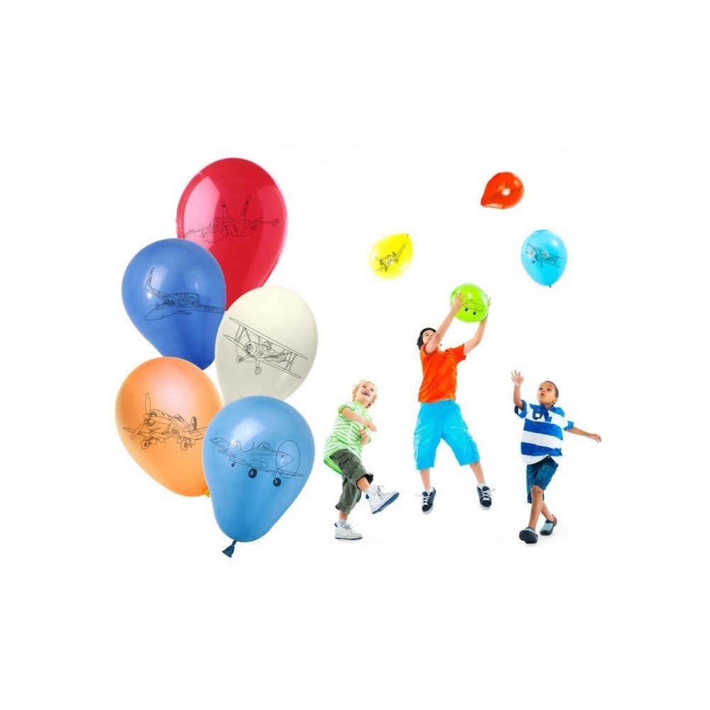 PB10066 - Lot de 30 ballons pour marquer AVIONS / PLANES - Décoration pour les fêtes d'enfants