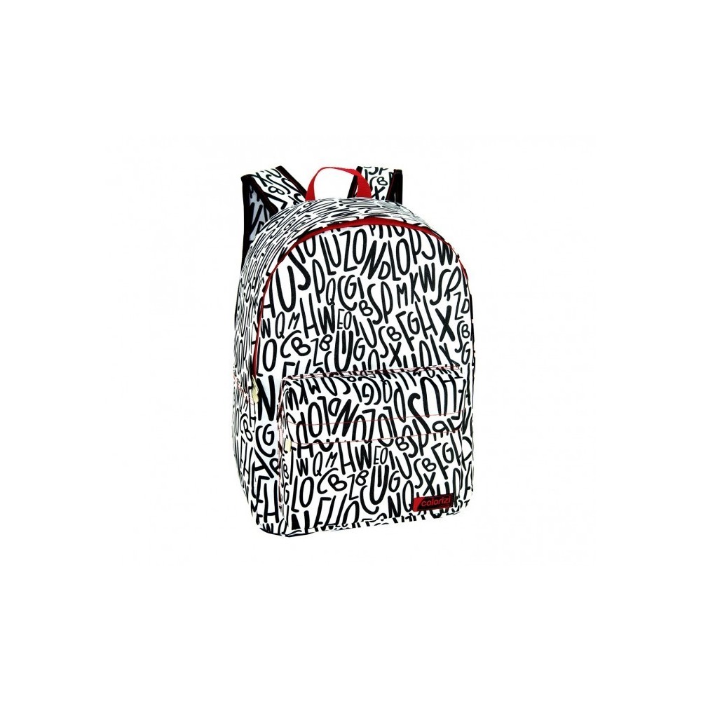 CR612LT - Sac à dos - mod.LETTRE NOIR ET BLANC avec détail frontal (43x33x13)