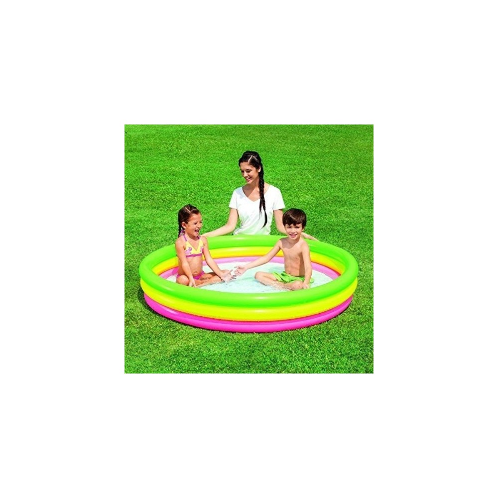 51042 - Piscine gonflable 3 anneaux - Bestway - 170 x 53 cm revêtement réfléchissant