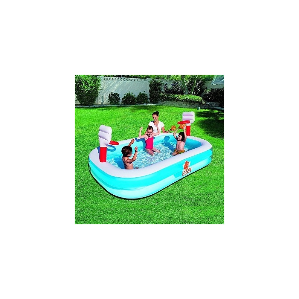  54006 -Piscine rectangulaire vinyle gonflable - Bestway - 262x175x51 cm- 2 anneaux