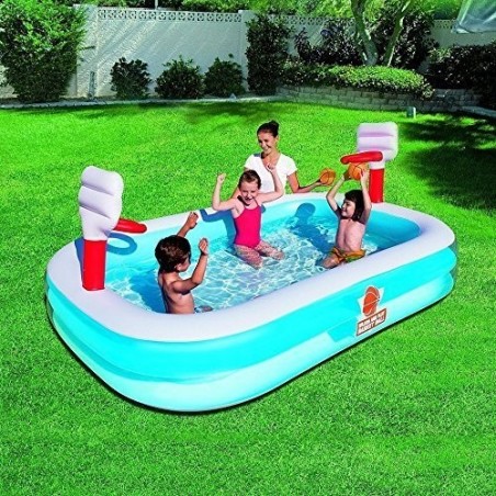 54006 -Piscine rectangulaire vinyle gonflable - Bestway - 262x175x51 cm- 2 anneaux  54006 -Piscine rectangulaire vinyle gonflable - Bestway - 262x175x51 cm- 2 anneaux
