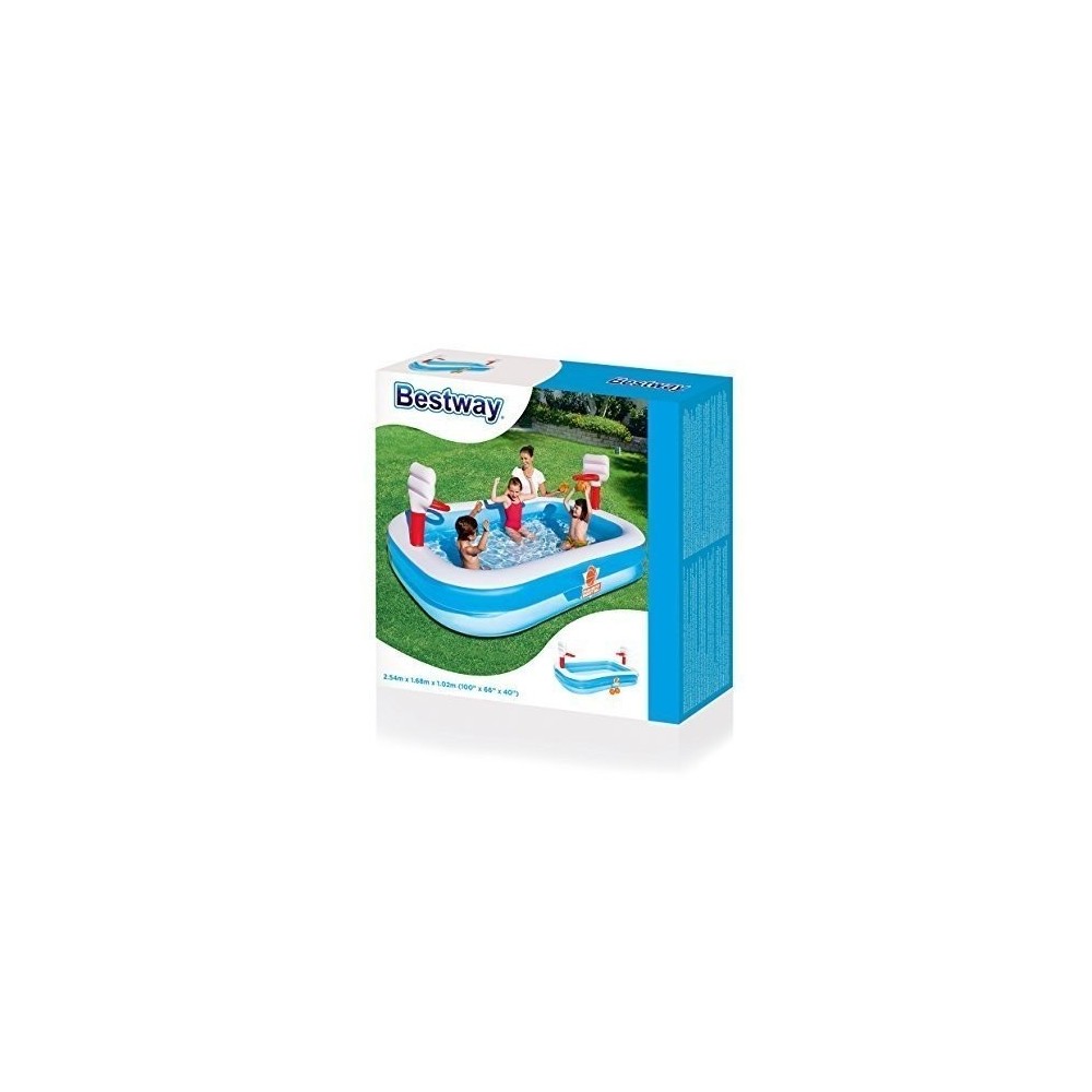 54006 -Piscine rectangulaire vinyle gonflable - Bestway - 262x175x51 cm- 2 anneaux