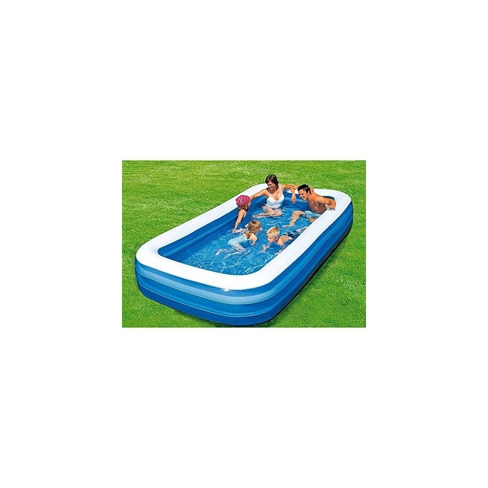  54006 -Piscine rectangulaire vinyle gonflable - Bestway - 262x175x51 cm- 2 anneaux