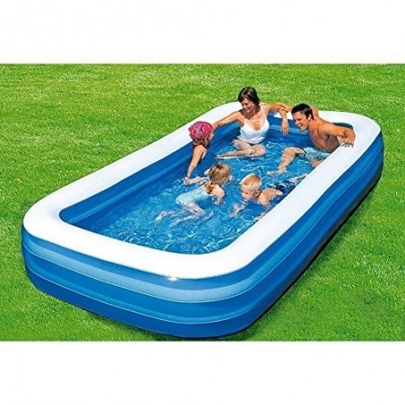  54006 -Piscine rectangulaire vinyle gonflable - Bestway - 262x175x51 cm- 2 anneaux