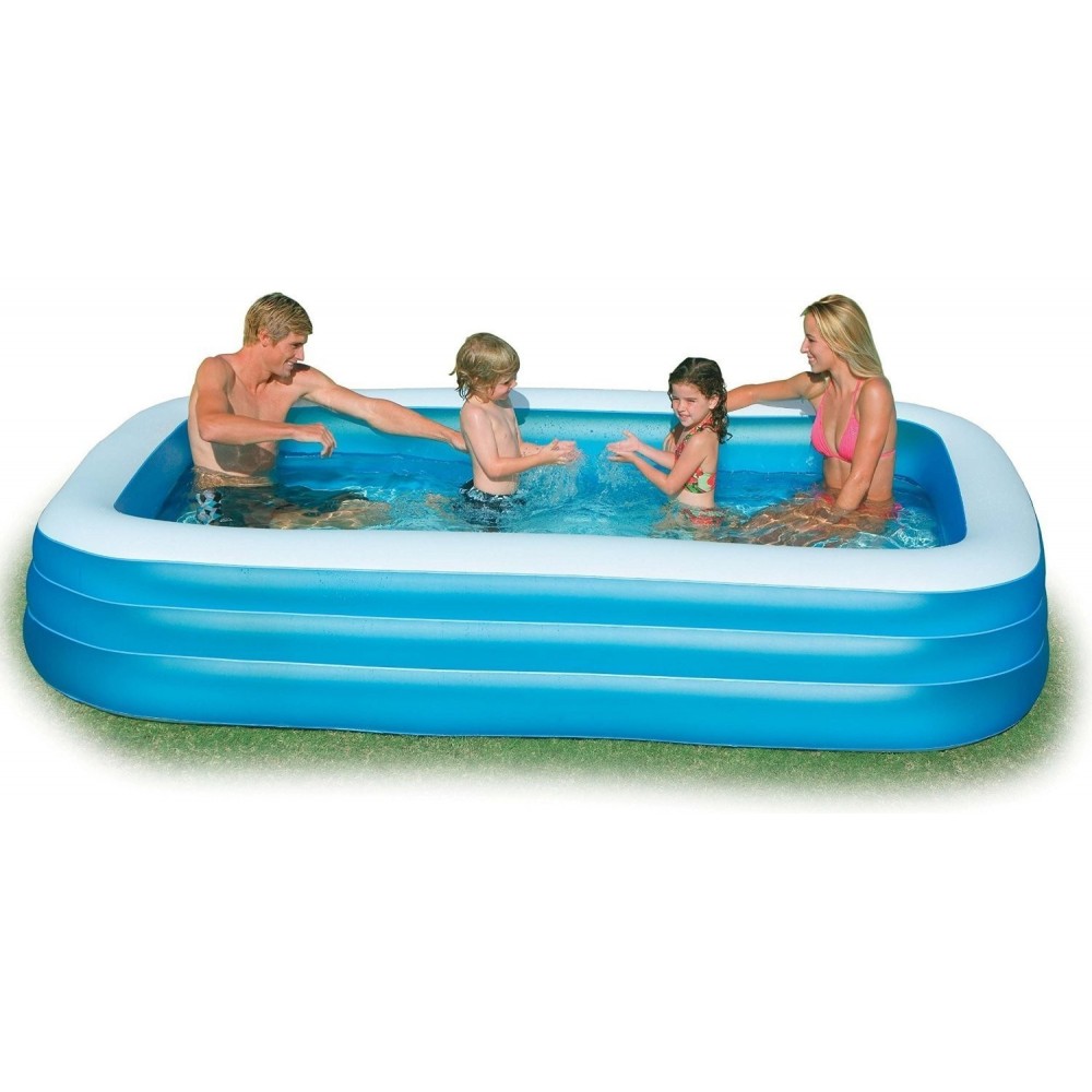  54006 -Piscine rectangulaire vinyle gonflable - Bestway - 262x175x51 cm- 2 anneaux