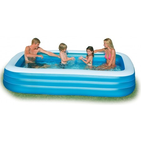 54006 -Piscine rectangulaire vinyle gonflable - Bestway - 262x175x51 cm- 2 anneaux