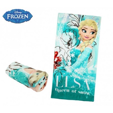 Sac de plage la Reine des Neiges comprenant une bouteille et une serviette