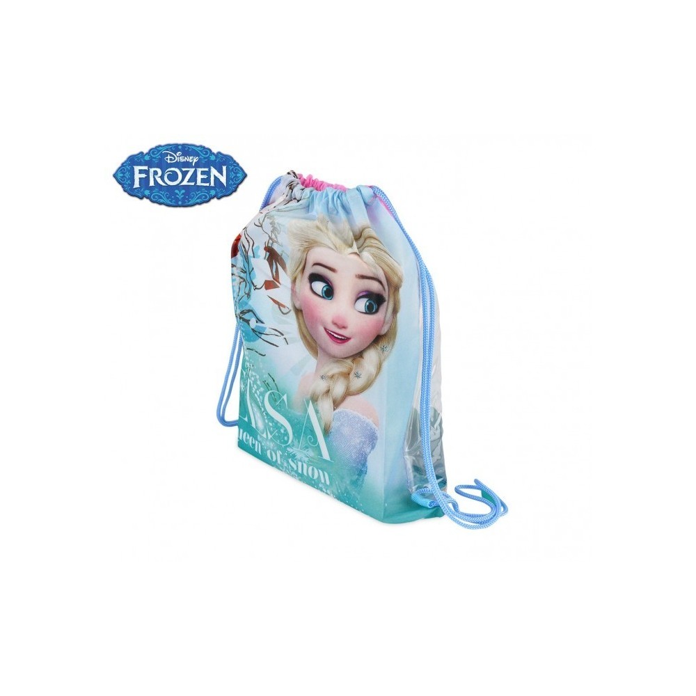 Sac de plage la Reine des Neiges comprenant une bouteille et une serviette