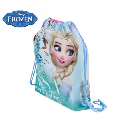 Sac de plage la Reine des Neiges comprenant une bouteille et une serviette