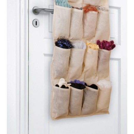 Rangement et organisateur de maquillage pour porte avec un espace de miroir