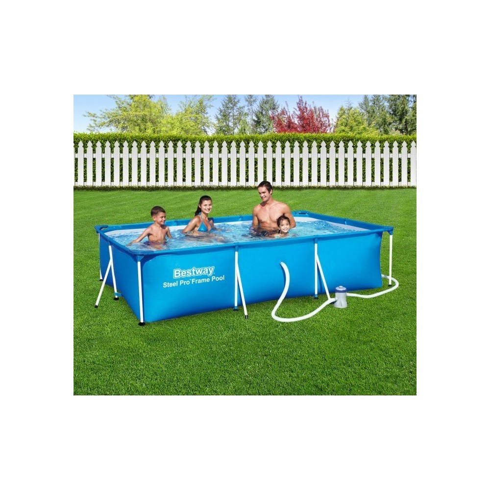56411 - Piscine de structure de masse avec moteur - Bestway - 300 x 201 x 66 cm
