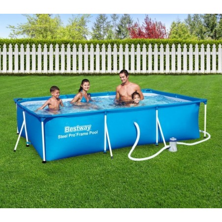 56411 - Piscine de structure de masse avec moteur - Bestway - 300 x 201 x 66 cm
