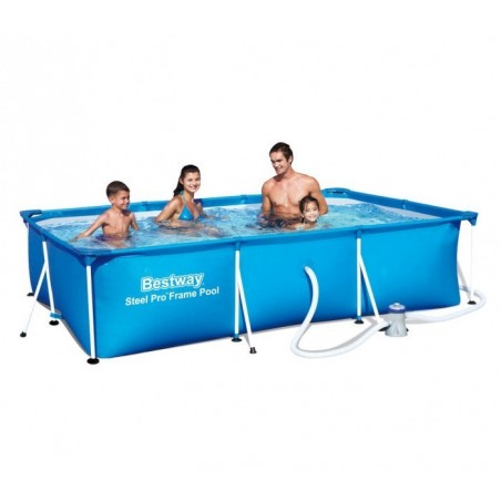 56411 - Piscine de structure de masse avec moteur - Bestway - 300 x 201 x 66 cm