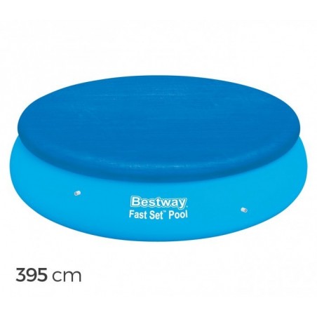 58034 - Couverture pour piscine hors sol - ronde - 395 cm Bestway en Pvc