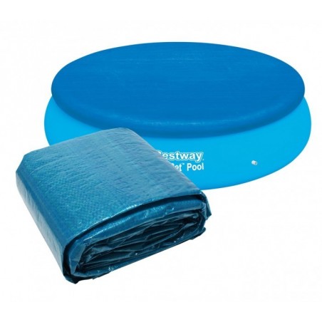 58034 - Couverture pour piscine hors sol - ronde - 395 cm Bestway en Pvc