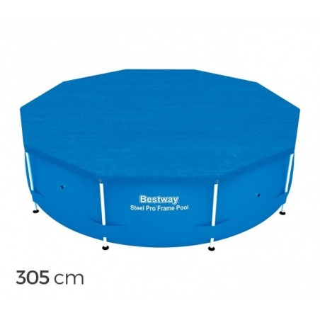 58036 - Couverture pour piscine hors sol Bestway feuille de polyéthylène de 305 cm