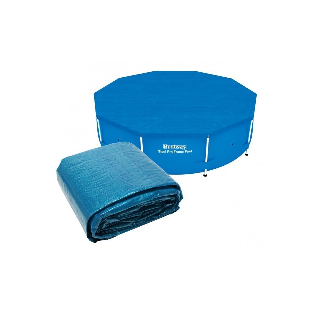 58036 - Couverture pour piscine hors sol Bestway feuille de polyéthylène de 305 cm