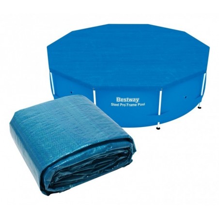 58036 - Couverture pour piscine hors sol Bestway feuille de polyéthylène de 305 cm