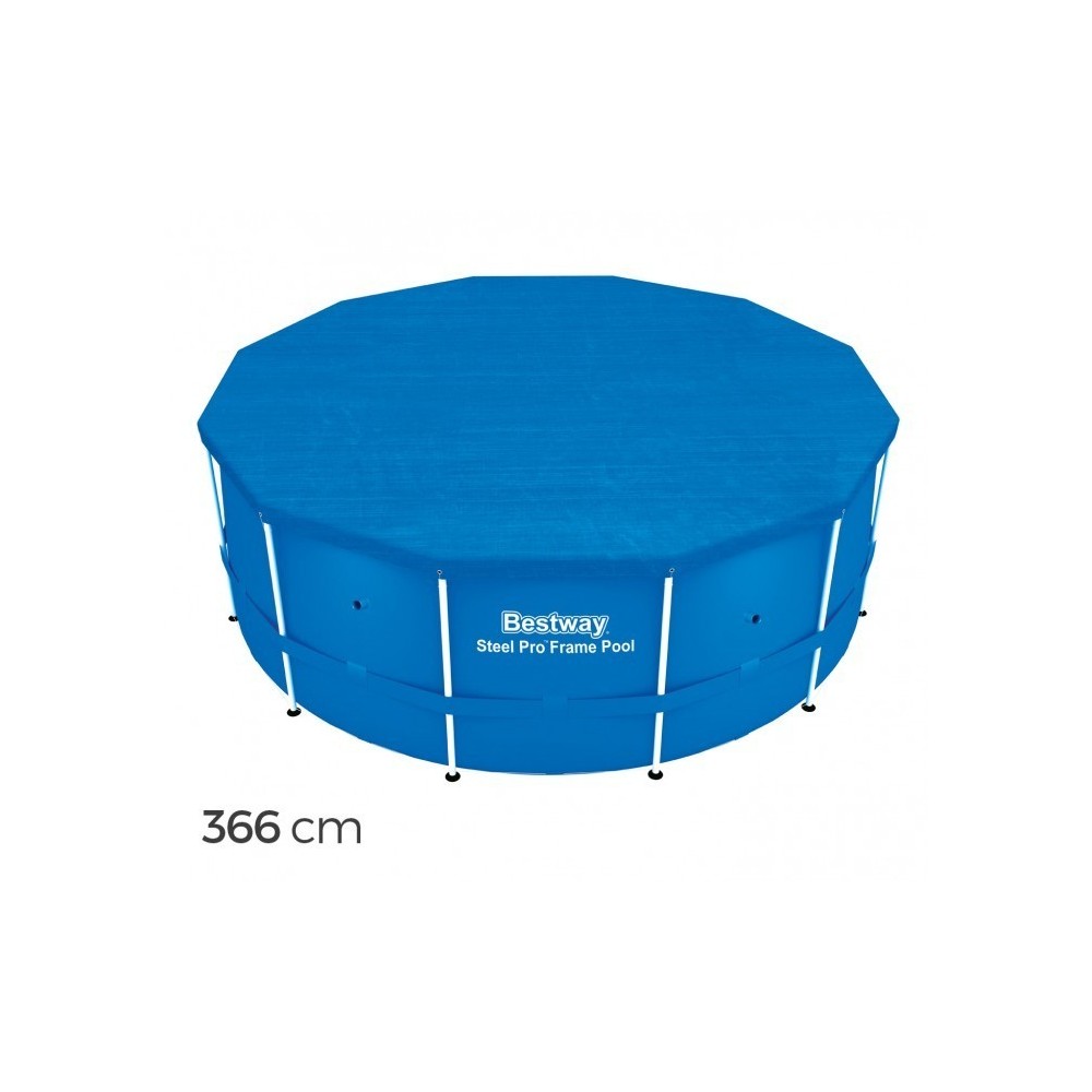 58037 - Couverture pour piscine hors sol Bestway feuille de polyéthylène de 366 cm