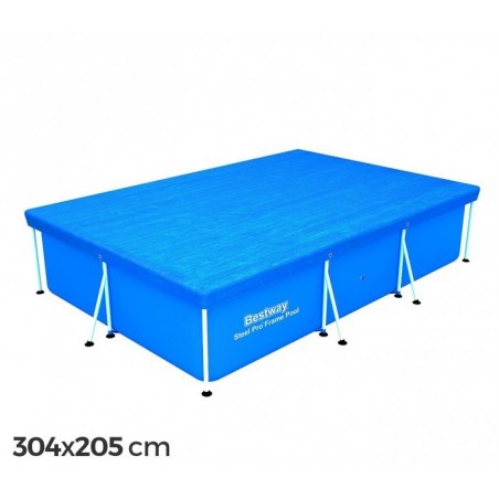 58106 couverture de piscine rectangulaire 304x205 cm PVC Bestway