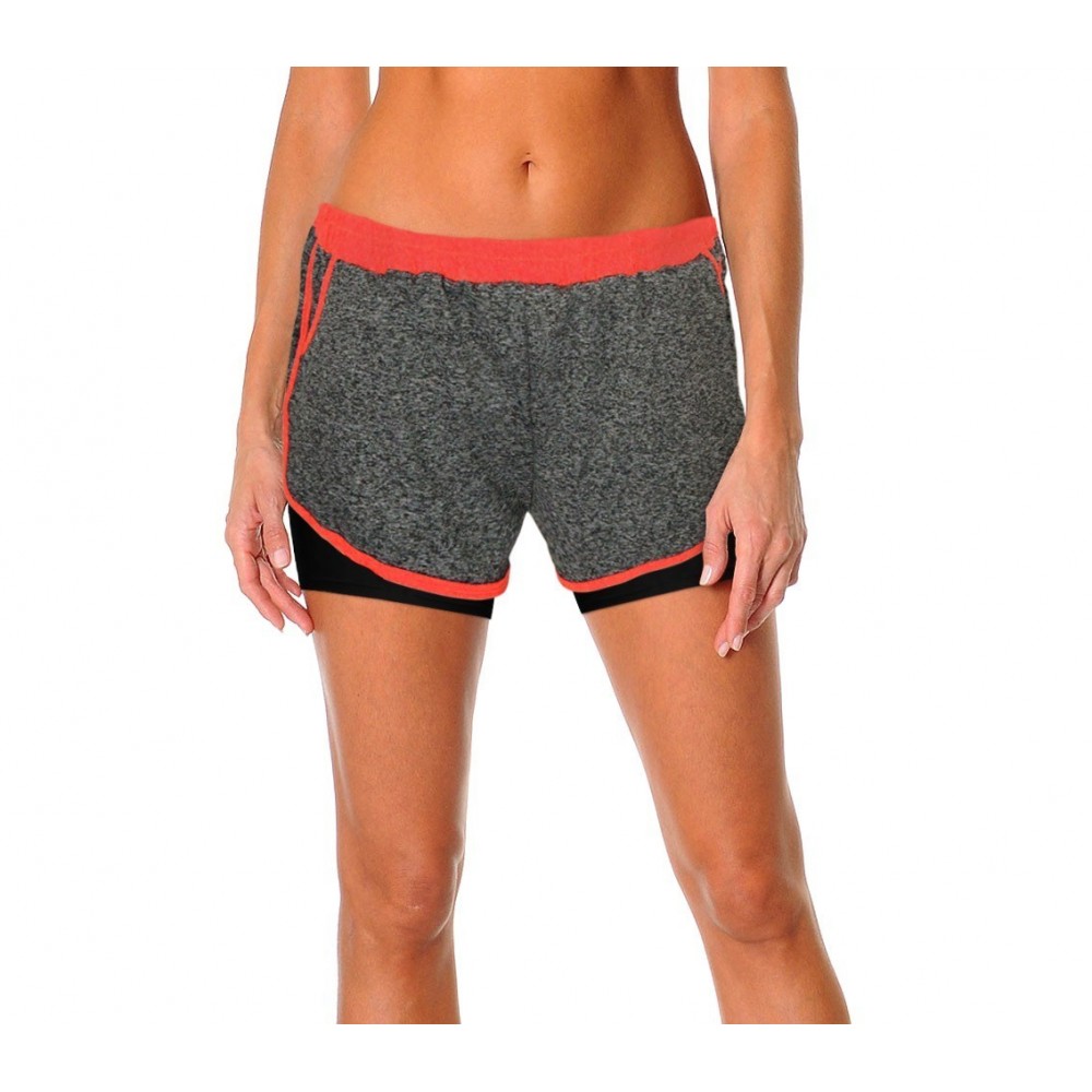 KZ-172 - Shorts de sport avec pantalon intérieur pour femmes