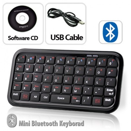 Mini clavier qwerty avec couvercle pour iphone (bluetooth wifi)