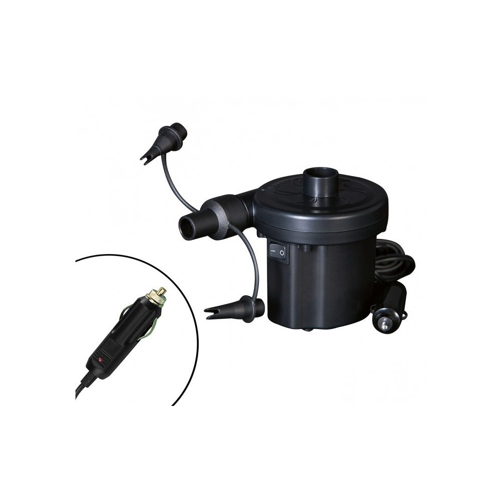 62097 - Mini compresseur - pompe - 3 soupapes avec adaptateur de voiture 12V - Bestway