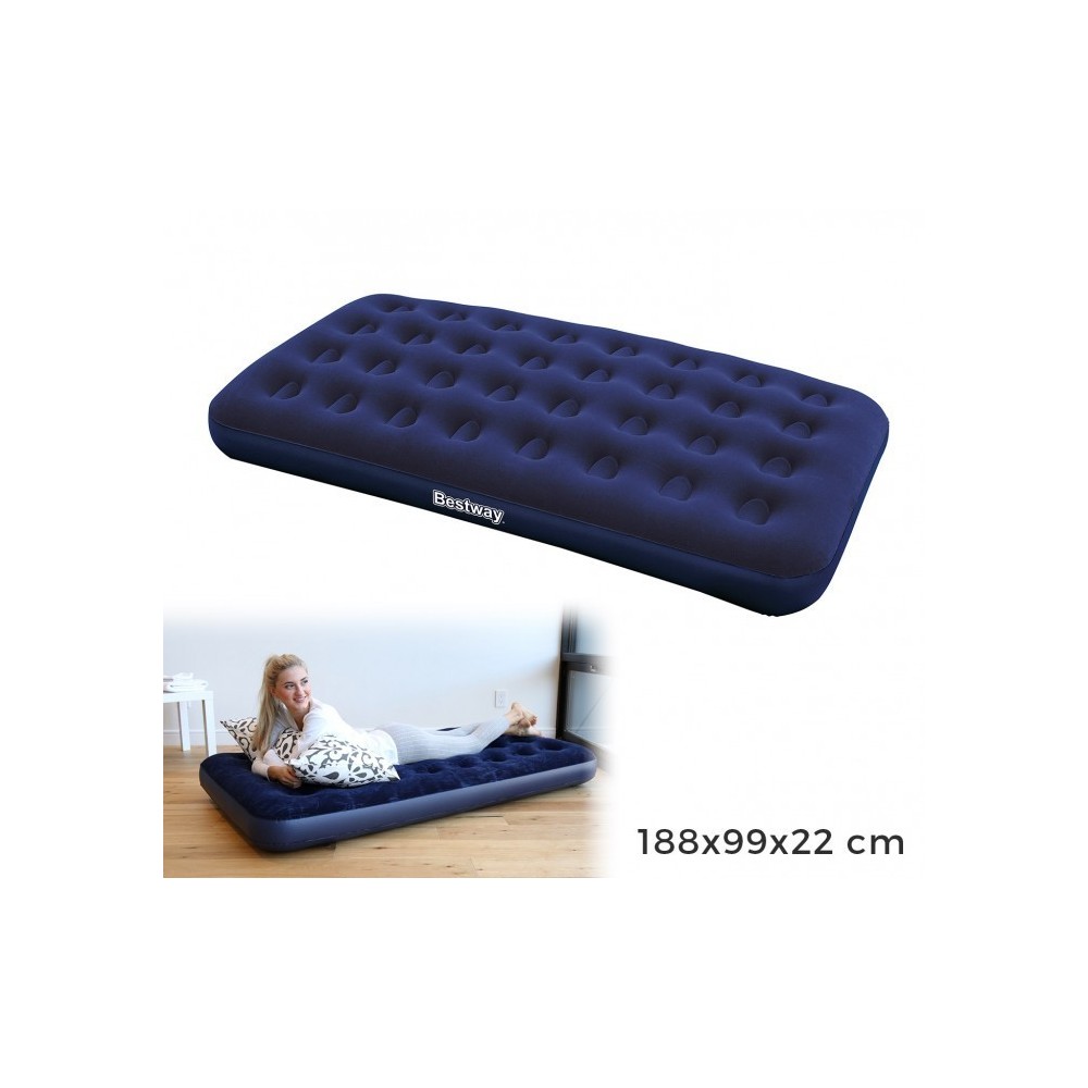 67001- matelas gonflable 2 places Bestway floqués 188x99x22 cm bleu