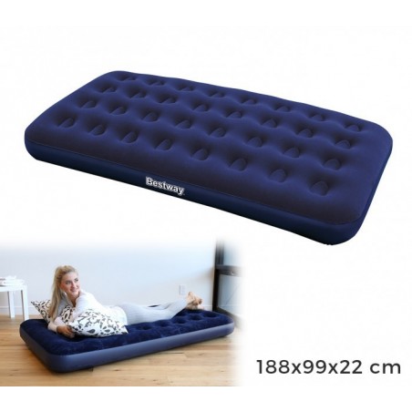 67001- matelas gonflable 2 places Bestway floqués 188x99x22 cm bleu