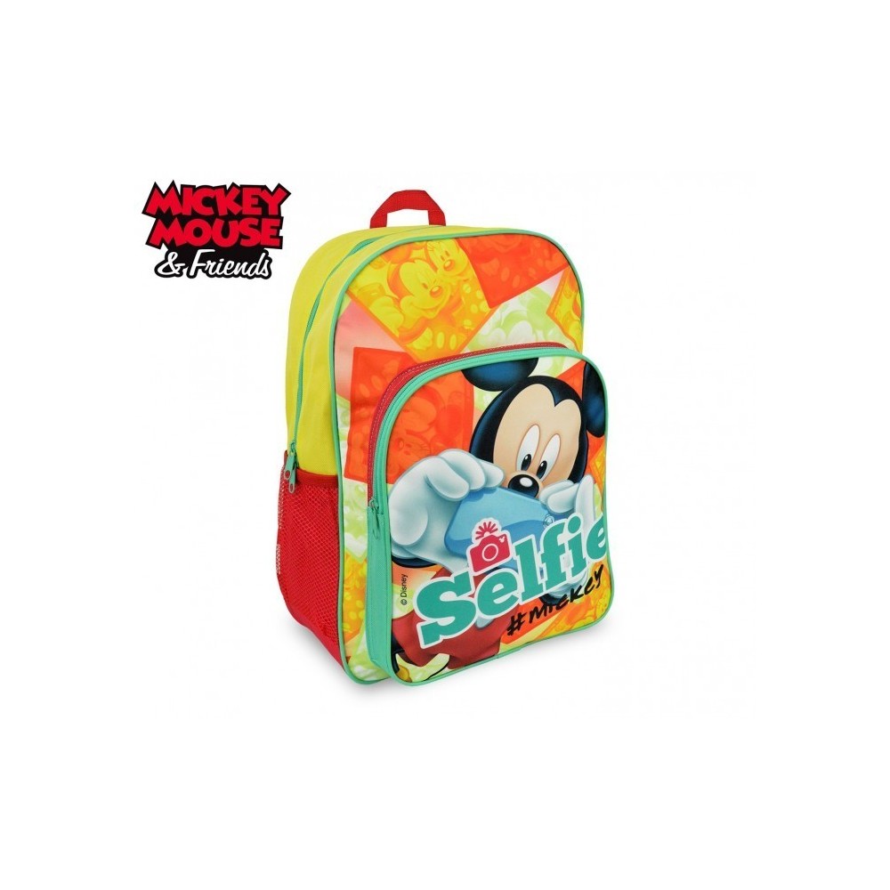 MK16102 - Sac à dos scolaire épaule adapté pour le transport - Mickey Mouse - 42x31x12 cm - DISNEY