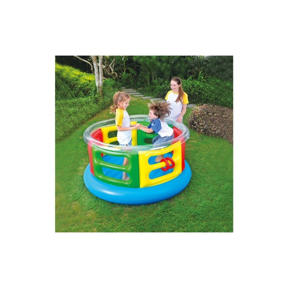  606936 - MINI TRAMPOLINE GONFLABLE FUN POUR LES ENFANTS - 167X85 CM - 3 À 6 ANS