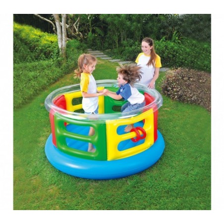  606936 - MINI TRAMPOLINE GONFLABLE FUN POUR LES ENFANTS - 167X85 CM - 3 À 6 ANS