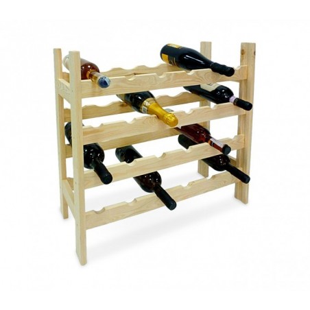 84158 - PLATEAU EN BOIS NATUREL POUR 24 BOUTEILLES DE VIN
