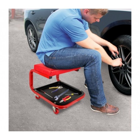 ST3059 - TABOURET A ROULETTES ET TABLETTE A OUTILS