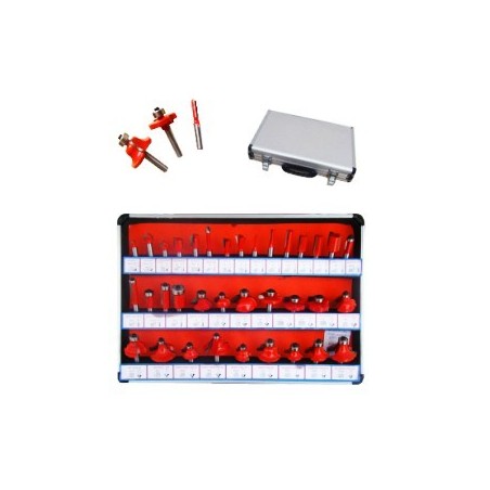 Set 35 fresas kit corte tallo 8 mm para madera marco pantógrafo