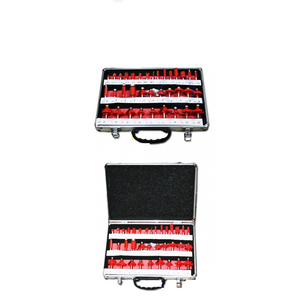 Set 35 fresas kit corte tallo 8 mm para madera...