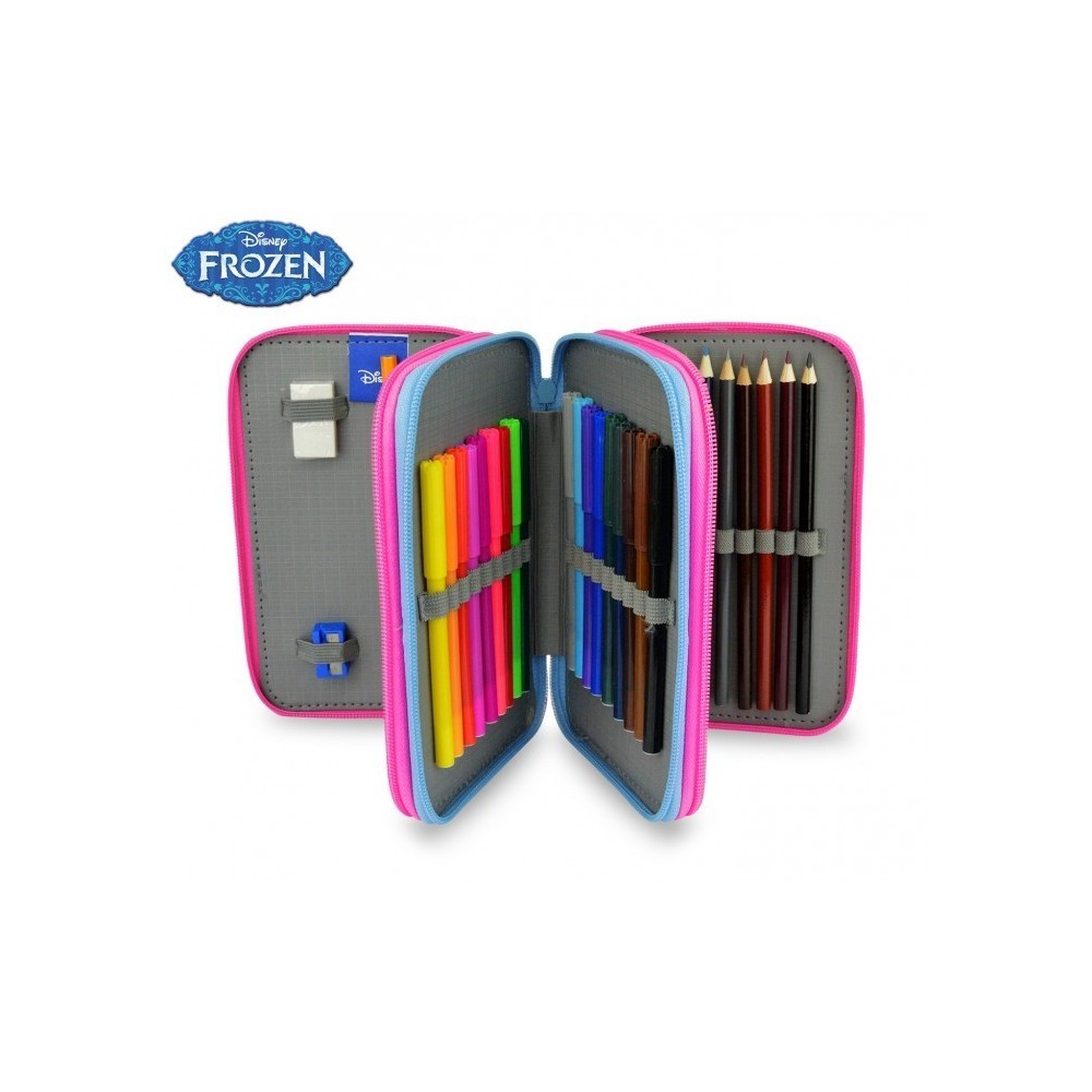 FR16109 - Trousse à trois compartiments + 43 pièces - LA REINE DES NEIGES - DISNEY