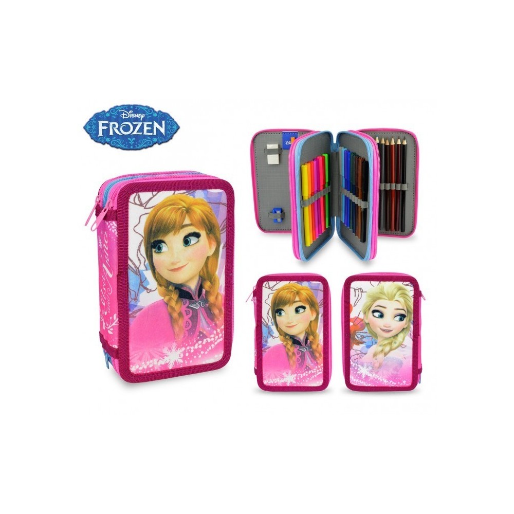 FR16109 - Trousse à trois compartiments + 43 pièces - LA REINE DES NEIGES - DISNEY