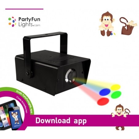 863894 - Mini projecteur-phare-7 LED-PARTY-FUN LUMIERE mod. Effet disco [Efficacité énergétique classe A ++]