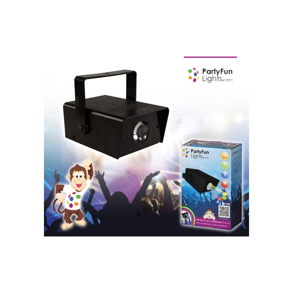863894 - Mini projecteur-phare-7 LED-PARTY-FUN LUMIERE mod. Effet disco [Efficacité énergétique classe A ++]