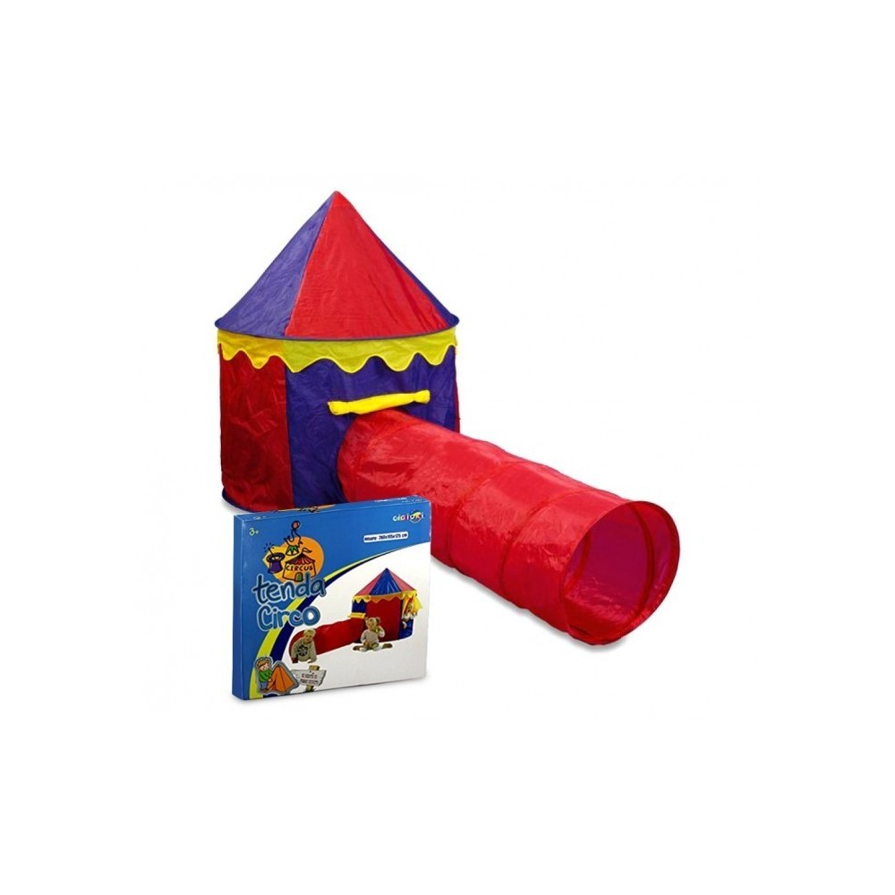 167830 - Tente de campagne pour enfants avec motif cirque (comprend tunnel) - 260x105x125 CM - Ligne Cigioki