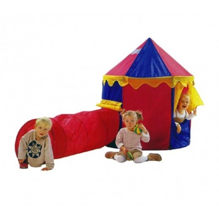 167830 - Tente de campagne pour enfants avec motif cirque (comprend tunnel) - 260x105x125 CM - Ligne Cigioki