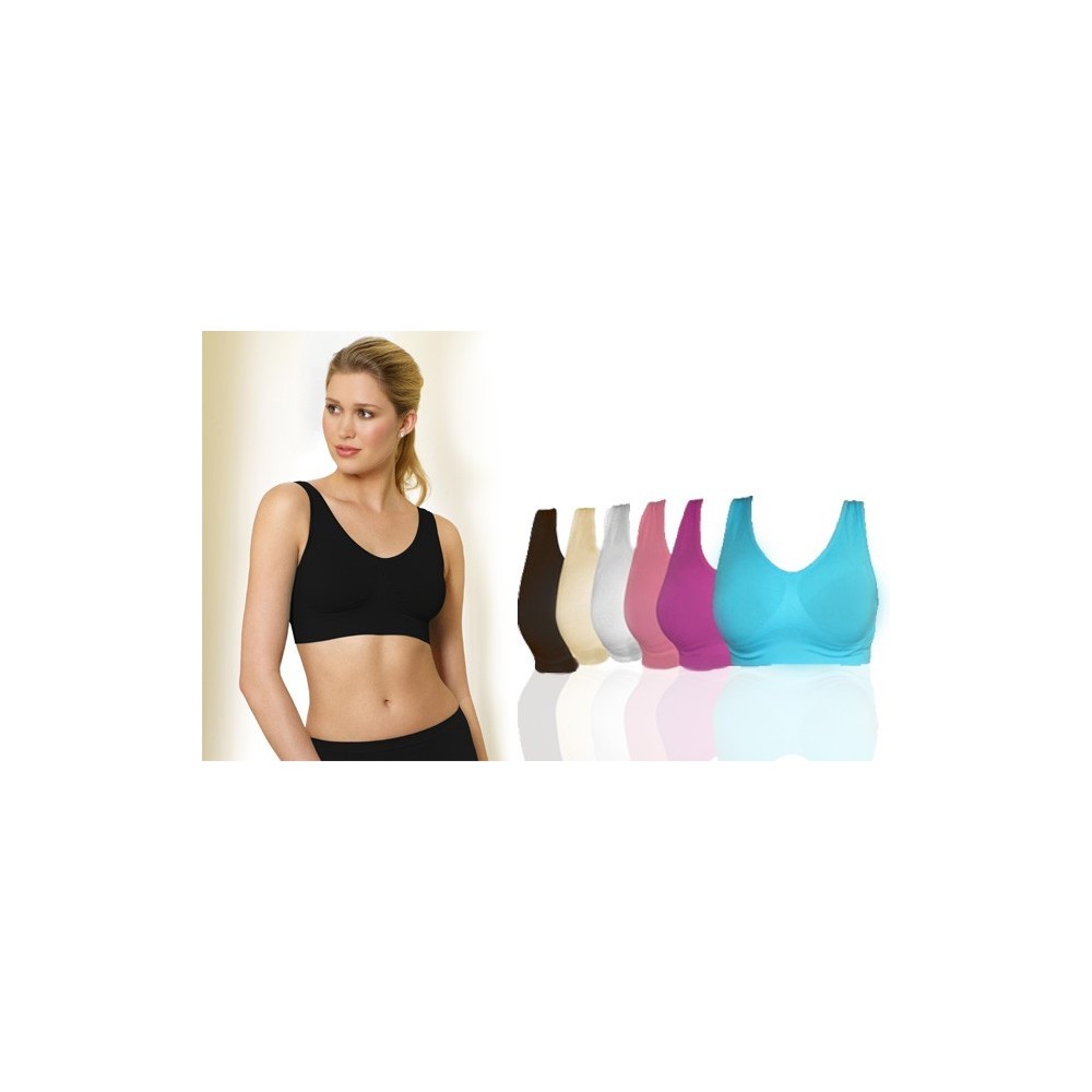 Lot de 6 soutiens-gorge sans coutures femme - de sport